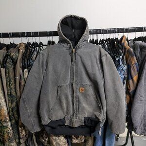 GRAIL made in USA 80s sun-faded leather tab Carhartt active jacket